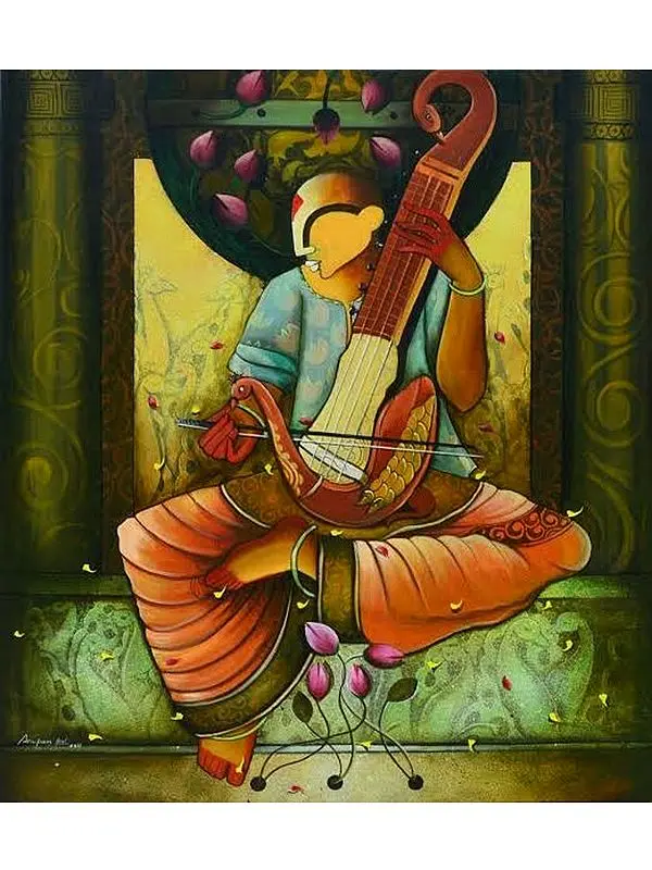 The World on A String | Acrylic on Canvas | By Anupam Pal