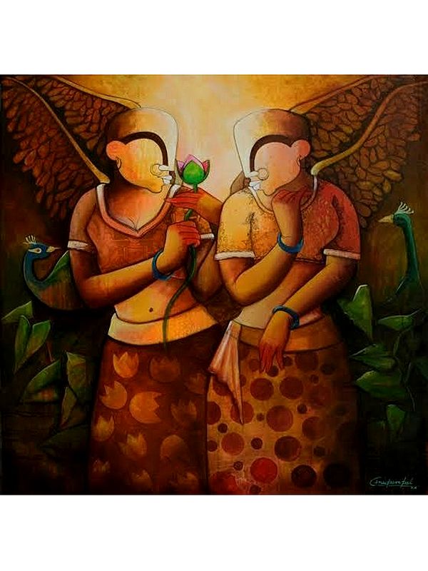 Friendship Of Each Other | Acrylic On Canvas | By Anupam Pal