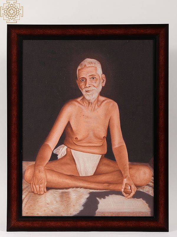 Bhagavan Sri Ramana Maharshi | Framed Oil Painting