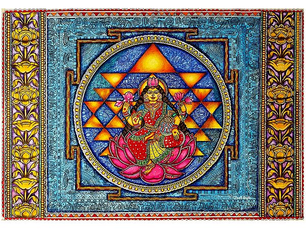 Narayani - The Lakshmi | Mixed Media On Paper | By Jyoti Singh