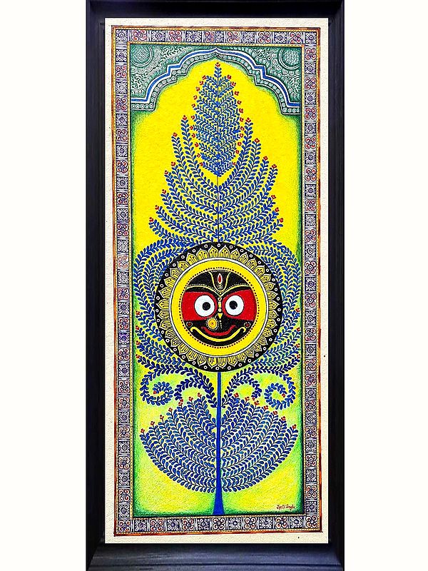 Jagannathji In Tree | Mixed Media On Paper | By Jyoti Singh