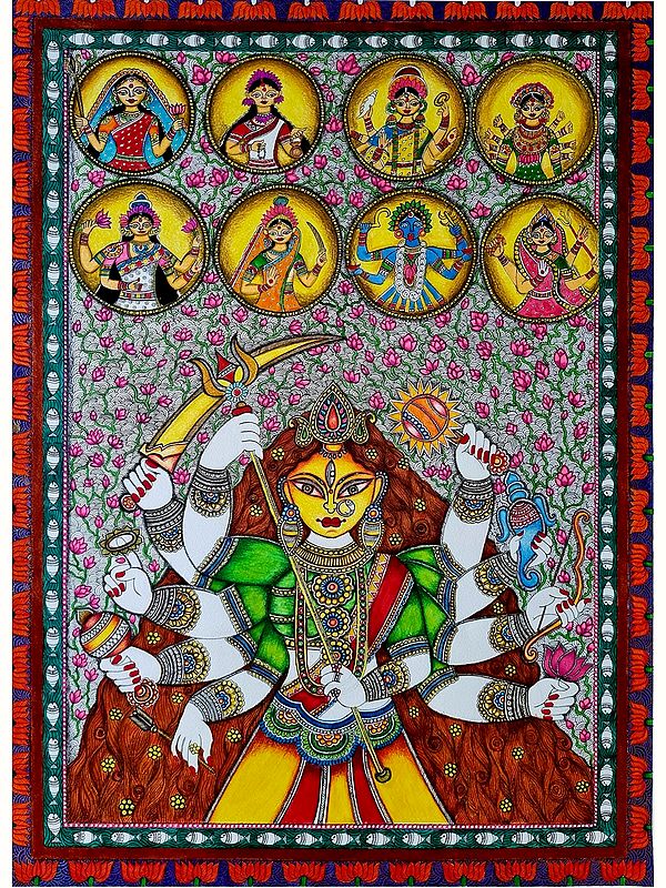 Nav Durga | Mixed Media on Paper | Artwork by Jyoti Singh