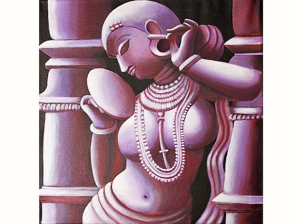 Apsara Shringar | Acrylic On Mounted Canvas | By Rohini R Sundar