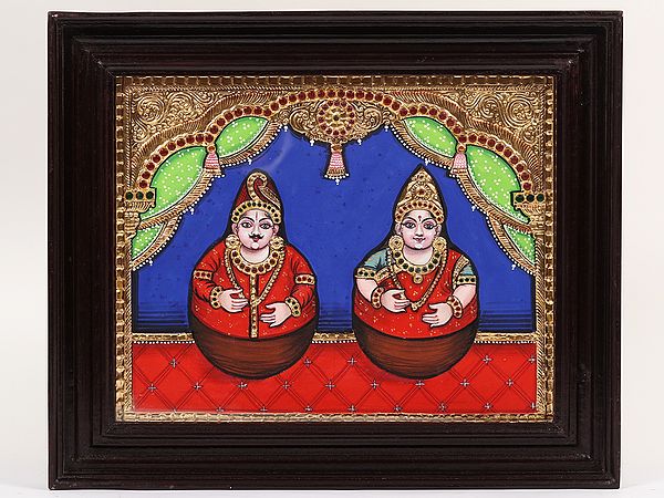 The Thanjavur Doll | Framed Tanjore Painting