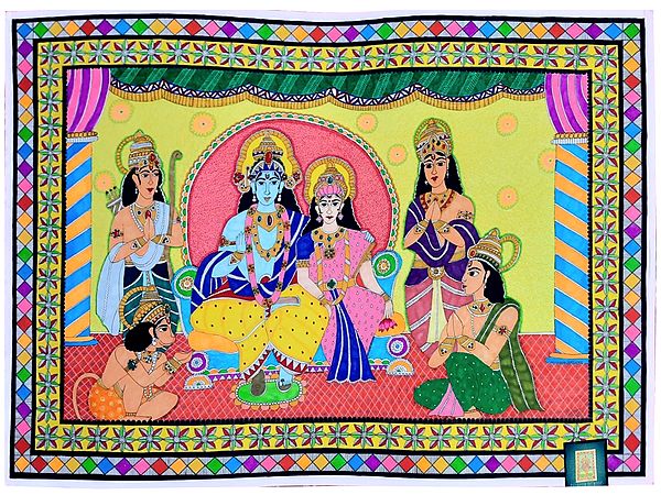 Shri Ram Darbar | Watercolor On Paper | By Chetansi