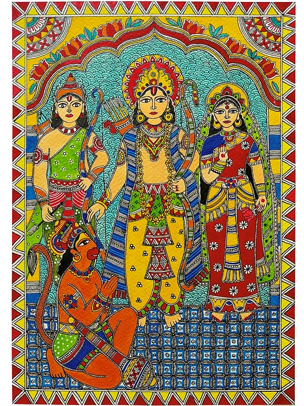 Ram Darbar | Acrylic Color On Paper | By Sneha Gupta