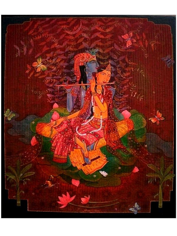 Radha Krishna | Painting By Atin Mitra