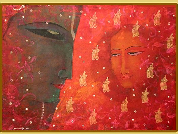 Radha Krishna | Painting By Atin Mitra