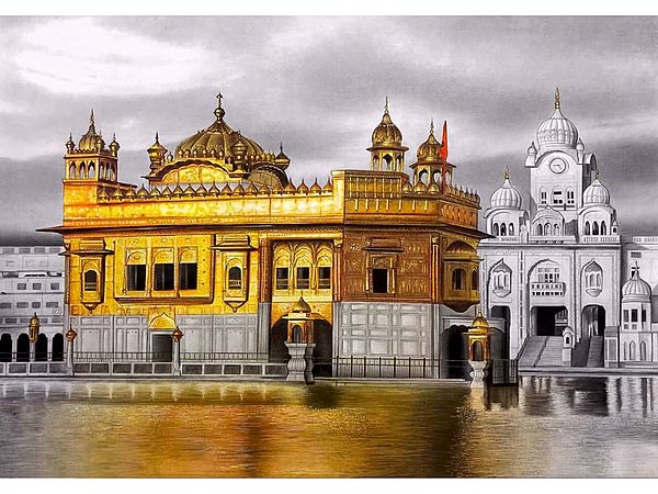 Golden Temple | Pencil Color on Paper| By Ekam Singh