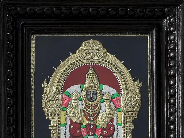 Goddess Padmavathi Tanjore Painting | Traditional Colors with 24 Karat ...