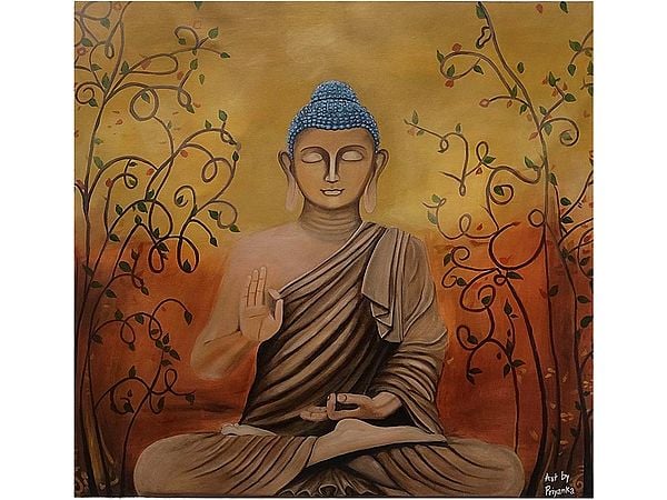 Buddha In Vitarka Mudra | Canvas Painting