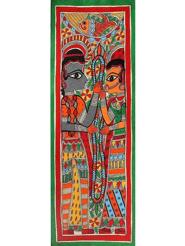Rama-Sita Jaimala | Madhubani Painting