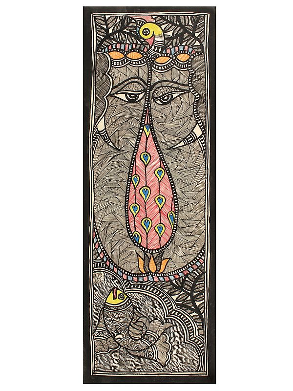 Pair of Elephant | Madhubani Painting