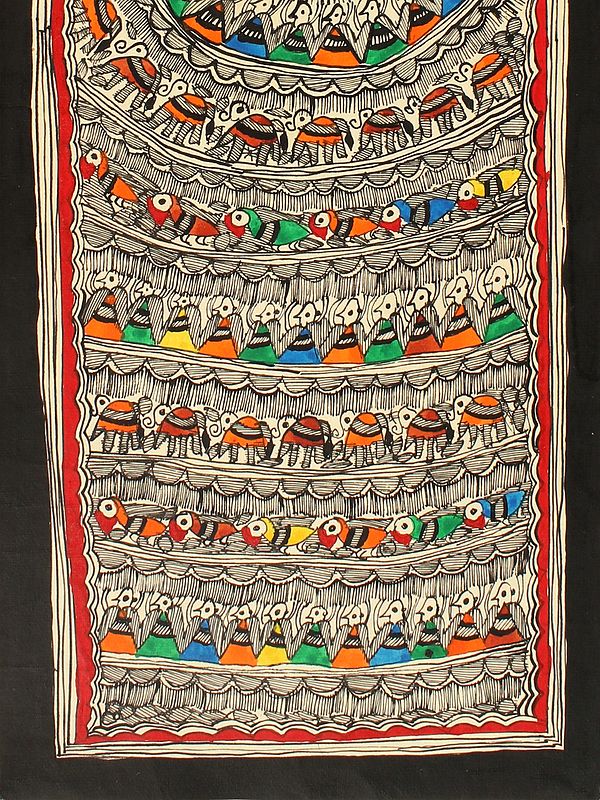 Mandala Godna | Madhubani Painting | Exotic India Art