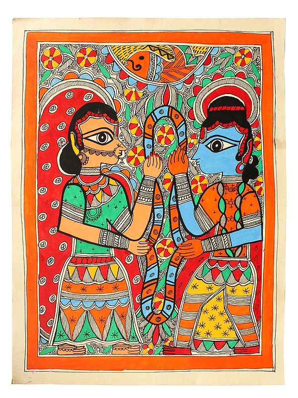 Siya Ram Jaimala | Madhubani Painting