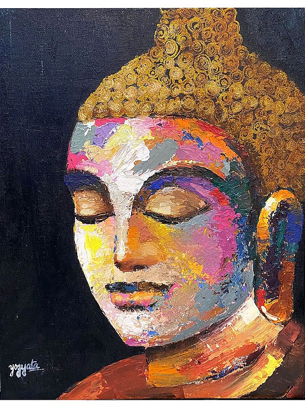 Lord Buddha Face Painting By Yogyata Gadia