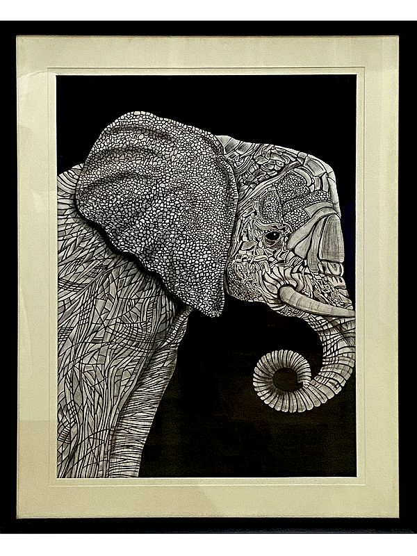 Elephant Painting By Yogyata Gadia