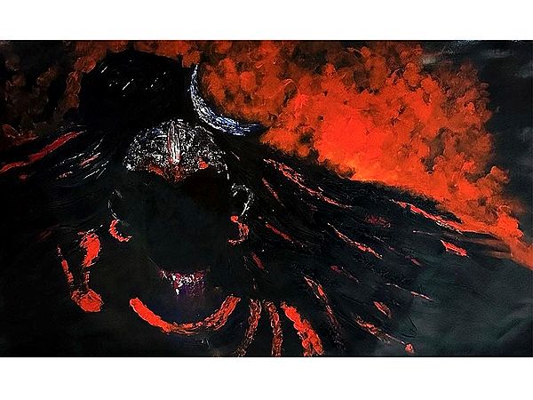 Lord Shiva Acrylic Painting Without Frame | Artwork by Shaily Verma