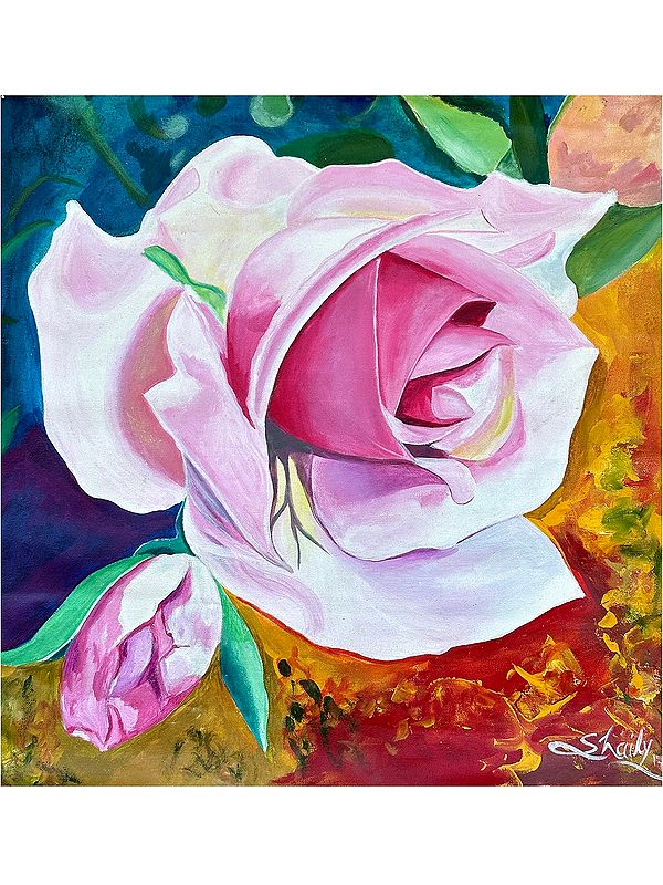 Blooming Rose  | Without Frame | Painting by Shaily Verma