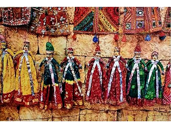 Traditional Rajasthani Puppets | Watercolour On Paper