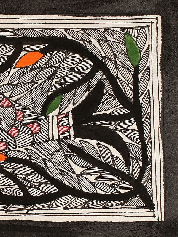 Detailed Design Fish Madhubani | Madhubani Painting | Exotic India Art