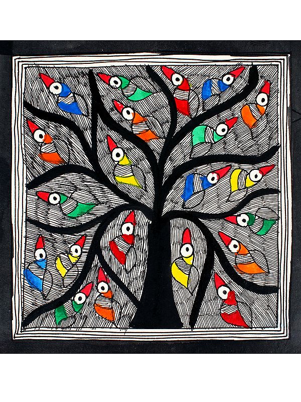 Long Branches Tree of Life | Madhubani Painting | Handmade Paper