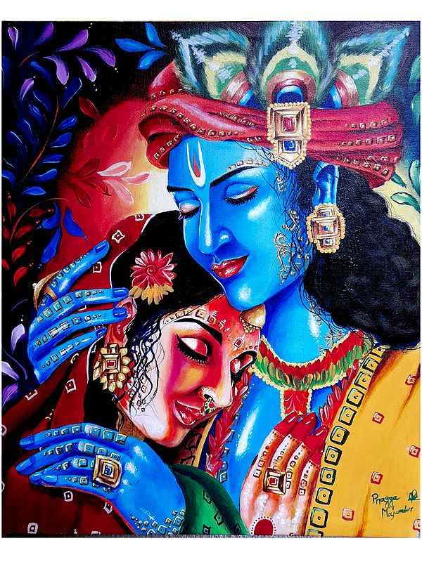 Piece of Heart - Radha Krishna | Painting by Pragga Majumder