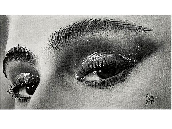 Exhilarating Beauty of Eyes | Graphite Pencil Sketch
