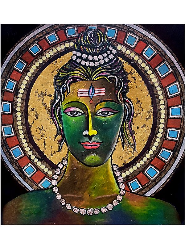 Harit Shiva | Mixed Media on Canvas | Painting by Akash Bhisikar