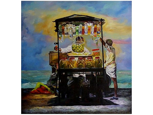 Hawker By The Sea | Oil On Canvas