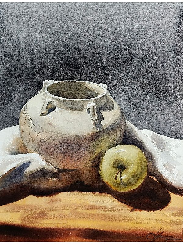An Apple and a Pot | Aesthetic Art | Achintya Hazra