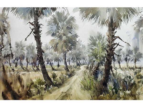 Pathway by The Palm Trees | Aesthetic Art | Achintya Hazra