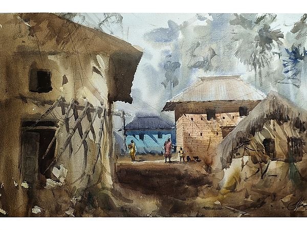 Bolpur Old Village Landscape | Aesthetic Art | Achintya Hazra