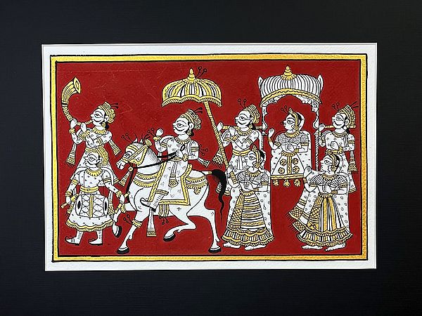 King Marriage Procession | Traditional Art | Phad Painting
