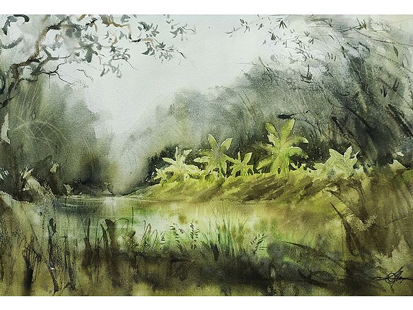 Reflections of Nature | Loose Watercolor Painting | By Achintya Hazra