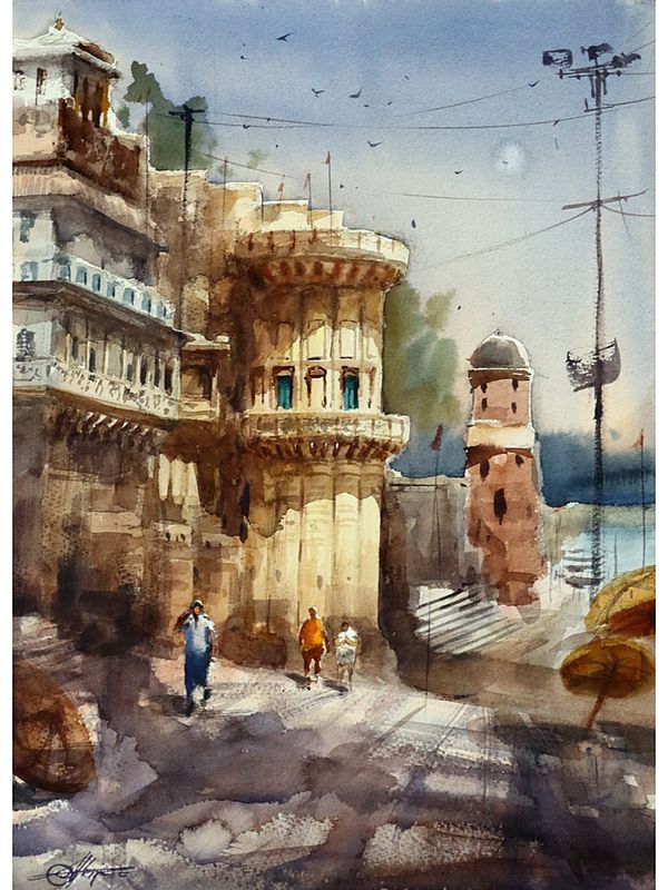 Banaras  | Watercolor Painting by Achintya Hazra