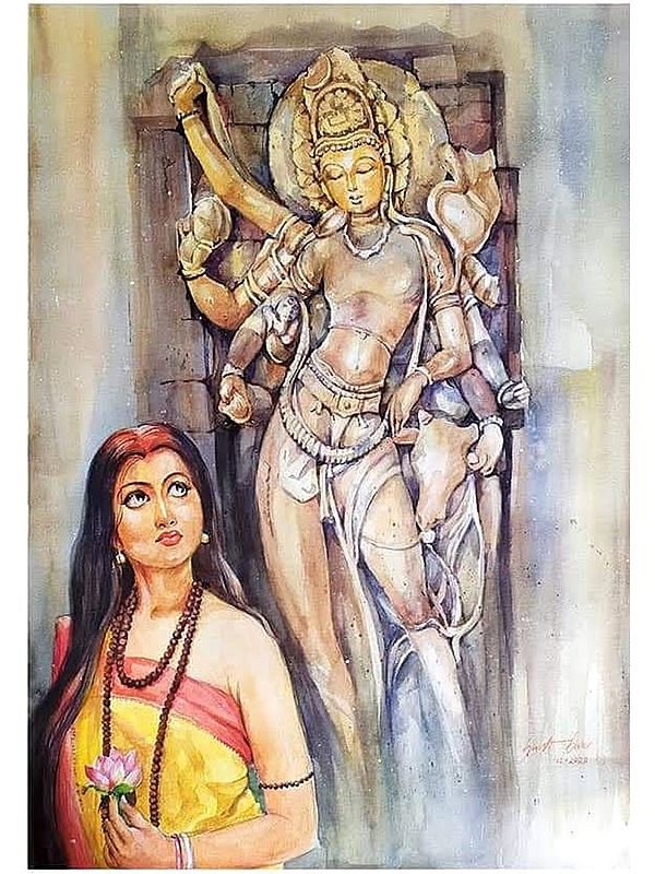 Shiv Sundari | Watercolor Painting by Sarat Shaw