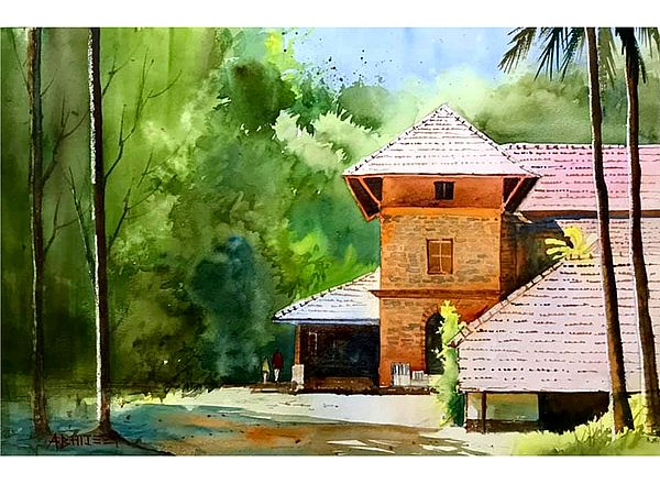 Rural House | Watercolor Painting by Abhijeet Bahadure