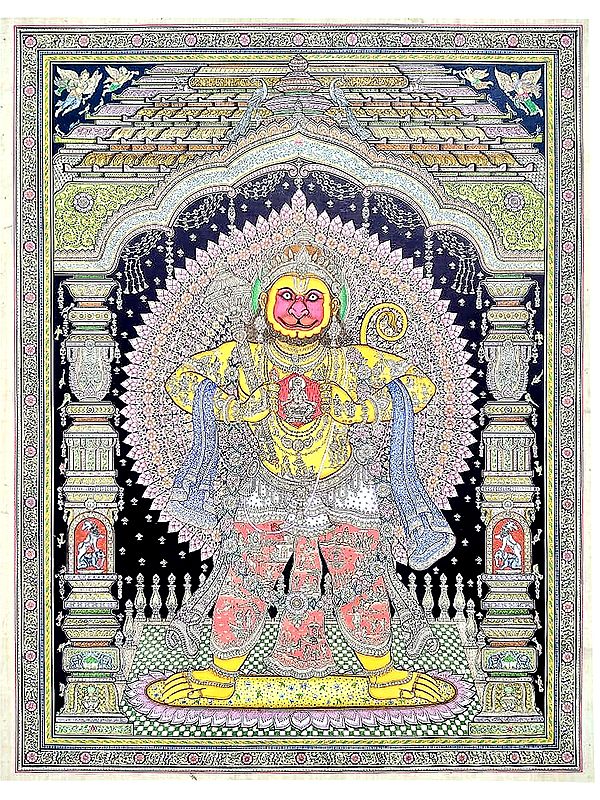 Colourful Lord Hanuman Standing | By ‎Ratikanta Moharana