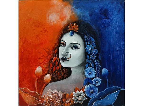 Draupadi | Acrylic on Canvas | Painting by Gayatri Mavuru