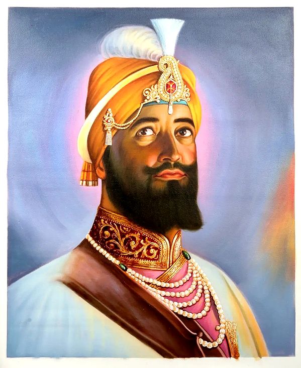 Portrait of Guru Gobind Singh | Oil on Canvas
