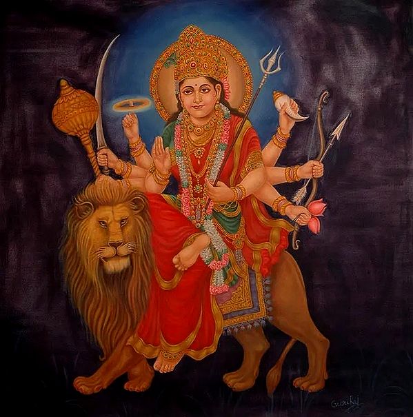 Simhavahini Devi Durga - Beauty And Ferocity