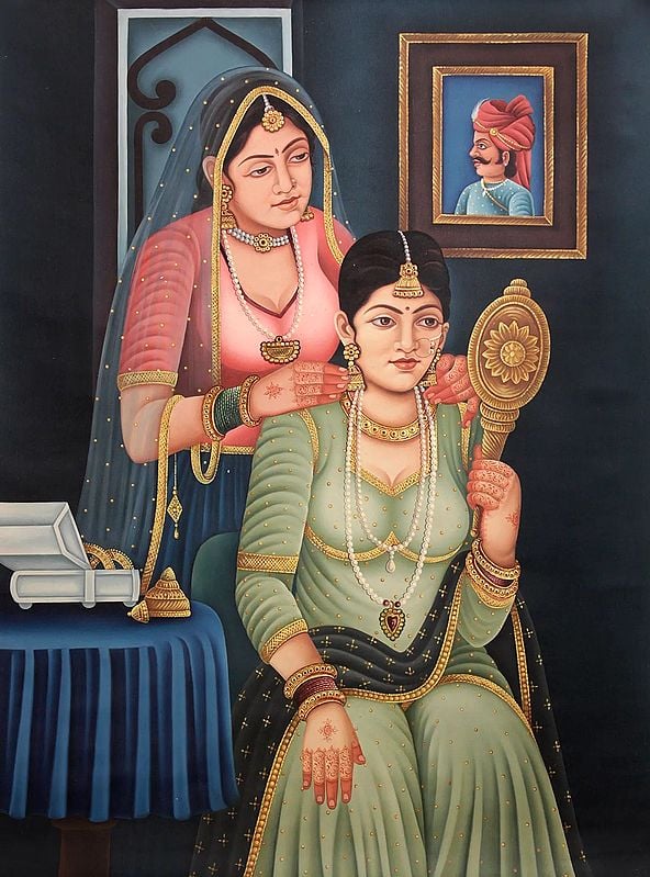 Shringara of the Princess Oil Painting on Canvas