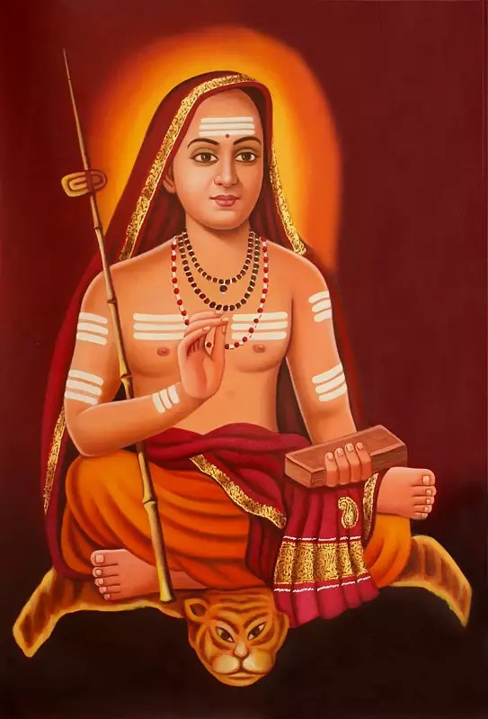 Adi Guru Shankaracharya Oil Painting