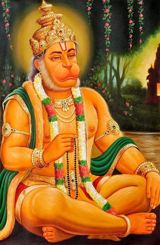 Shri Hanuman Commemorating Rama’s Name
