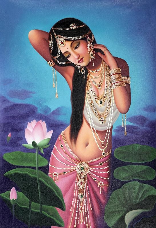 "Padmini"  Woman Emerging From Lotus Pond