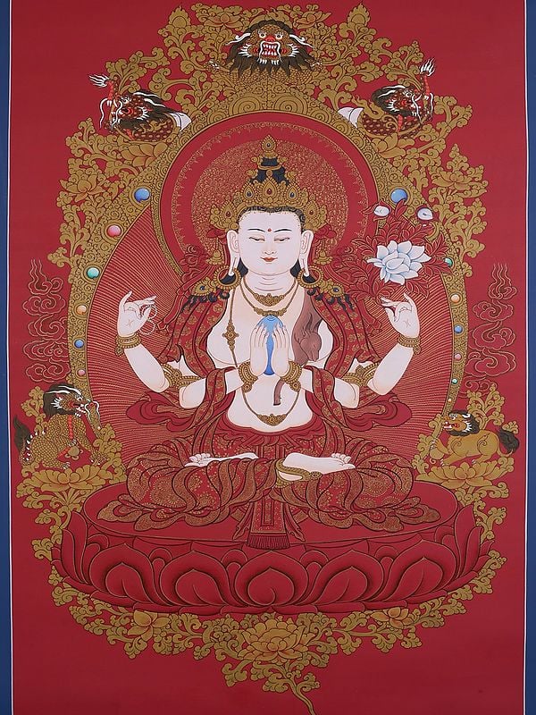 Chanrezig (Avalokiteshvara) | Brocadeless Thangka