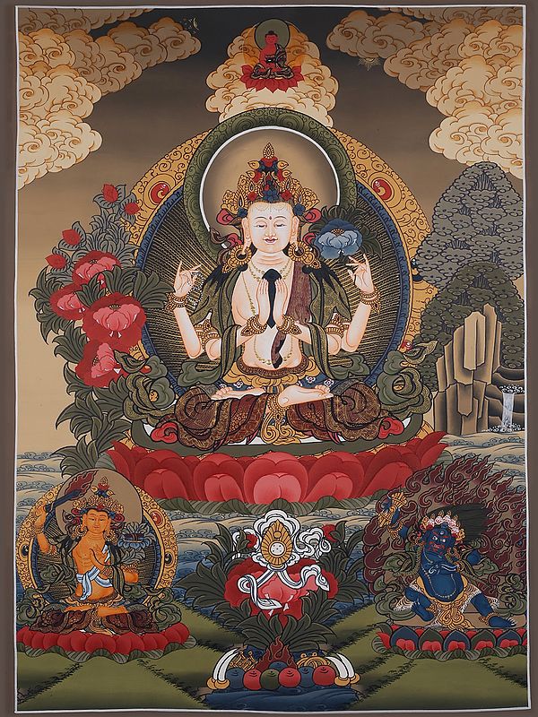 Chanrezig (Avalokiteshvara) | Brocadeless Thangka