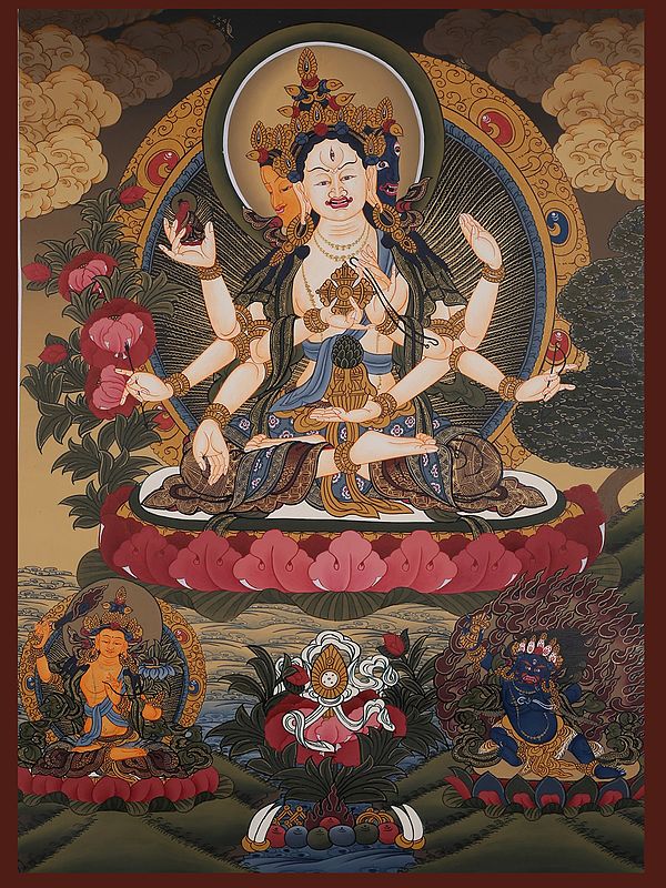 Namgyalma - Tibetan Buddhist (Brocadeless Thangka)