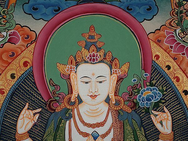 High Quality Tibetan Chenrezig Thangka (Avalokiteshvara) | Brocadeless ...